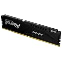 Kingston Fury Beast Black 16GB 6000MT/s DDR5 CL30 DIMM Desktop Gaming Memory Single Module - KF560C30BBE-16