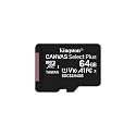 Kingston 64GB microSDXC Canvas Select Plus 100MB/s Read A1 Class 10 UHS-I Memory Card + Adapter (SDCS2/64GB)