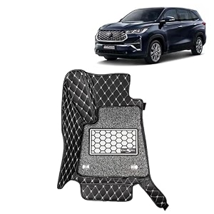 kingsway accessories premium 7d car floor mats only compatible with maruti suzuki xl6 year 2019 to 2022 all model set of 4 pcs 100 waterproof amp washable luxury 7d car foot mats black