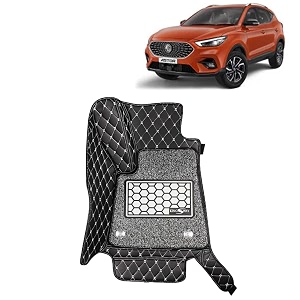 kingsway accessories premium 7d car floor mats only compatible with morris garages mg astor year 2021 onwards all model set of 3 pcs 100 waterproof amp washable luxury 7d car foot mats black