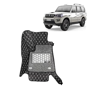 kingsway accessories premium 7d car floor mats only compatible with maruti suzuki xl6 year 2019 to 2022 all model set of 4 pcs 100 waterproof amp washable luxury 7d car foot mats black