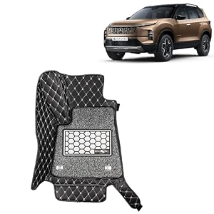 kingsway accessories premium 7d car floor mats only compatible with tata safari 6 seater year 2023 onwards all model set of 4 pcs 100 waterproof amp washable luxury 7d car foot mats black