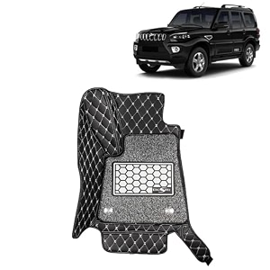 kingsway accessories premium 7d car floor mats only compatible with maruti suzuki xl6 year 2019 to 2022 all model set of 4 pcs 100 waterproof amp washable luxury 7d car foot mats black