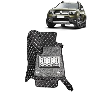 kingsway 7d car floor mats for renault duster model year  2012-2014 black color