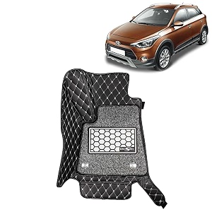 kingsway accessories premium 7d car floor mats only compatible with maruti suzuki xl6 year 2019 to 2022 all model set of 4 pcs 100 waterproof amp washable luxury 7d car foot mats black