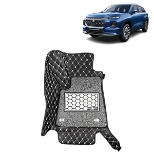 kingsway accessories premium 7d car floor mats only compatible with maruti suzuki xl6 year 2019 to 2022 all model set of 4 pcs 100 waterproof amp washable luxury 7d car foot mats black