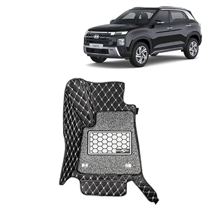 kingsway accessories premium 7d car floor mats only compatible with maruti suzuki xl6 year 2019 to 2022 all model set of 4 pcs 100 waterproof amp washable luxury 7d car foot mats black