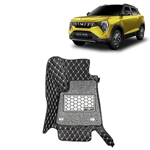 kingsway accessories premium 7d car floor mats only compatible with maruti suzuki xl6 year 2019 to 2022 all model set of 4 pcs 100 waterproof amp washable luxury 7d car foot mats black