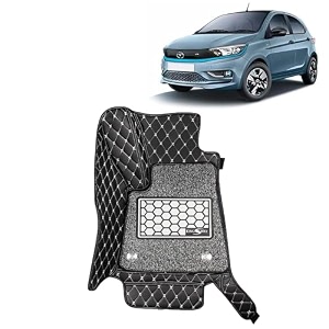 kingsway accessories premium 7d car floor mats only compatible with tata tiago ev year 2023 onwards all model set of 3 pcs 100 waterproof amp washable luxury 7d car foot mats black