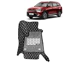 KINGSWAY Accessories Premium 7D Car Floor Mats Only Compatible with Kia Carens 6 Seater Year 2022 Onwards All Model, Set of 4 Pcs, 100% Waterproof &amp; Washable Luxury 7D Car Foot Mats, Black
