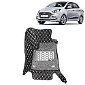 KINGSWAY Accessories Premium 7D Car Floor Mats Only Compatible with Hyundai Xcent Year 2017 to 2020 All Model, Set of 3 Pcs, 100% Waterproof &amp; Washable Luxury 7D Car Foot Mats, Black