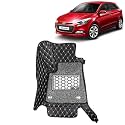 KINGSWAY Accessories Premium 7D Car Floor Mats Only Compatible with Hyundai Elite I20 Year 2014 to 2017 All Model, Set of 3 Pcs, 100% Waterproof &amp; Washable Luxury 7D Car Foot Mats, Black