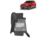 KINGSWAY Accessories Premium 7D Car Floor Mats Only Compatible with Maruti Suzuki Vitara Brezza Year 2020 to 2022 All Model, Set of 3 Pcs, 100% Waterproof &amp; Washable Luxury 7D Car Foot Mats, Black