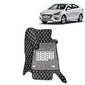 KINGSWAY Accessories Premium 7D Car Floor Mats Only Compatible with Hyundai Verna Year 2017 to 2019 All Model, Set of 3 Pcs, 100% Waterproof &amp; Washable Luxury 7D Car Foot Mats, Black