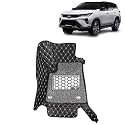 KINGSWAY Accessories Premium 7D Car Floor Mats Only Compatible with Toyota Fortuner Year 2021 to 2025 All Model, Set of 4 Pcs, 100% Waterproof &amp; Washable Luxury 7D Car Foot Mats, Black