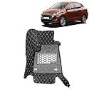 KINGSWAY Accessories Premium 7D Car Floor Mats Only Compatible with Hyundai Aura Year 2020 to 2022 All Model, Set of 3 Pcs, 100% Waterproof &amp; Washable Luxury 7D Car Foot Mats, Black