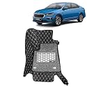 KINGSWAY Accessories Premium 7D Car Floor Mats Only Compatible with Skoda Slavia Year 2022 Onwards All Model, Set of 3 Pcs, 100% Waterproof &amp; Washable Luxury 7D Car Foot Mats, Black