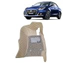 KINGSWAY Accessories Premium 7D Car Floor Mats Only Compatible with Hyundai Elite I20 Year 2018 to 2020 All Model, Set of 3 Pcs, 100% Waterproof &amp; Washable Luxury 7D Car Foot Mats, Beige