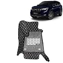 KINGSWAY Accessories Premium 7D Car Floor Mats Only Compatible with Mahindra XUV 700 7 Seater Year 2021 Onwards All Model, Set of 4 Pcs, 100% Waterproof &amp; Washable Luxury 7D Car Foot Mats, Black