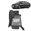 KINGSWAY Accessories Premium 7D Car Floor Mats Only Compatible with Volkswagen Virtus Year 2022 Onwards All Model, Set of 3 Pcs, 100% Waterproof &amp; Washable Luxury 7D Car Foot Mats, Black