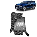 KINGSWAY Accessories Premium 7D Car Floor Mats Only Compatible with Tata Safari 6 Seater Year 2021 to 2023 All Model, Set of 4 Pcs, 100% Waterproof &amp; Washable Luxury 7D Car Foot Mats, Black