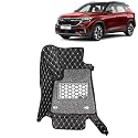 KINGSWAY Accessories Premium 7D Car Floor Mats Only Compatible with Kia Seltos Year 2023 Onwards All Model, Set of 3 Pcs, 100% Waterproof &amp; Washable Luxury 7D Car Foot Mats, Black
