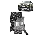 Kingsway 7D Car Floor Mats for Renault Duster (Model Year : 2012-2014) (Black Color)