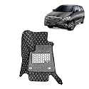 KINGSWAY Accessories Premium 7D Car Floor Mats Only Compatible with Maruti Suzuki XL6 Year 2019 to 2022 All Model, Set of 4 Pcs, 100% Waterproof &amp; Washable Luxury 7D Car Foot Mats, Black