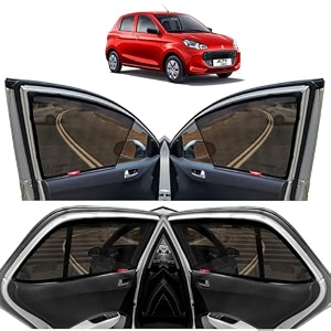 kingsway alto k10 car sun shade half cut magnetic curtains for 2022 to 2023 model compatible with maruti suzuki alto k10 side window half cut in front window with rear windshield black 5pcs