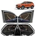 Kingsway® Astor Car Sun Shade Half Cut Magnetic Curtains for 2021 Onwards Model, Compatible with Morris Garages (MG) Astor Side Window, Half Cut in Front Window with Rear Windshield, Black, 5pcs