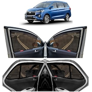 kingsway rumion car sun shade half cut magnetic curtains for 2023 onwards model compatible with toyota rumion side window sunshade only half cut in front window with rear windshield black 7pcs