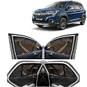 Kingsway® XL6 Car Sun Shade Half Cut Magnetic Curtains for 2022 Onwards Model, Compatible with Maruti Suzuki XL6 Side Window Sunshade, Only Half Cut in Front Window with Rear Windshield, Black, 7pcs