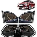 Kingsway® Baleno Car Sun Shade Half Cut Magnetic Curtains for 2022 Onwards Model, Compatible with Maruti Suzuki Baleno Side Window, Half Cut in Front Window with Rear Windshield, Black, 5pcs