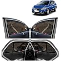 Kingsway Car Magnetic Sun Shades Curtains with Rear Windsheild for Maruti Suzuki S-Cross (Black, Set of 5)