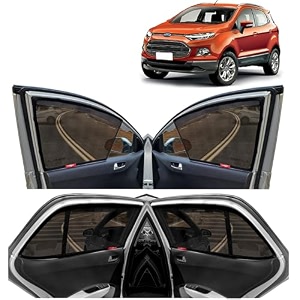 kingsway car magnetic sun shades curtains with rear windshield for datsun go black set of 5