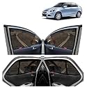 Kingsway car Magnetic Sun Shades/Curtains for Maruti Suzuki Swift dzire (2012-2017) with Rear windsheild (Half, Black Color, Cotton, Set of 5)