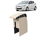 Kingsway Car Wooden Armrest Organizer Compatible with Hyundai I20 (Year 2011-2014) - Vehicle Specific Fit Center Console, Beige Color, Enhance Comfort and Storage Compartment, 1 Piece