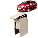 Kingsway Car Wooden Armrest Organizer Compatible with Hyundai Elite I20 (Year 2014-2017) - Vehicle Specific Fit Center Console, Beige Color, Enhance Comfort and Storage Compartment, 1 Piece