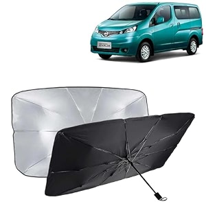 kingsway car sun shade uv protection windshield cover compatible with citroen c3 year 2022 onwards foldable size universal fit umbrella curtain for front window rear window black 1 piece