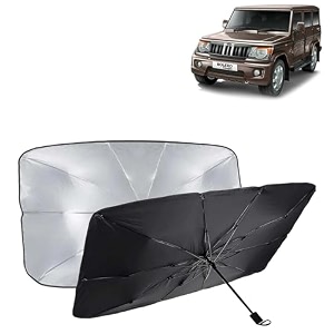 kingsway car sun shade uv protection windshield cover compatible with citroen c3 year 2022 onwards foldable size universal fit umbrella curtain for front window rear window black 1 piece