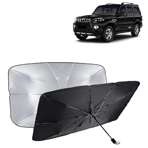 kingsway car sun shade uv protection windshield cover compatible with citroen c3 year 2022 onwards foldable size universal fit umbrella curtain for front window rear window black 1 piece