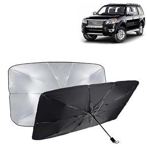 kingsway car sun shade uv protection windshield cover compatible with citroen c3 year 2022 onwards foldable size universal fit umbrella curtain for front window rear window black 1 piece