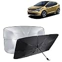 KINGSWAY® Car Sun Shade UV Protection Windshield Cover Compatible with Tata Altroz, (Year 2020 Onwards), Foldable Size Universal Fit Umbrella Curtain for Front Window, Rear Window, Black, 1 Piece