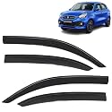 KINGSWAY Accessories Side Window Door Visor Only Compatible with Maruti Suzuki Celerio Year 2021 Onwards All Model, Premium Range Unbreakable Car Rain Guard Side Rear Wind Deflectors, Set of 4 Pcs