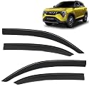 KINGSWAY Accessories Side Window Door Visor Only Compatible with Maruti Suzuki Alto 800 Year 2012 to 2022 All Model, Premium Range Unbreakable Car Rain Guard Side Rear Wind Deflectors, Set of 4 Pcs