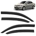 KINGSWAY Accessories Side Window Door Visor Only Compatible with Maruti Suzuki Alto 800 Year 2012 to 2022 All Model, Premium Range Unbreakable Car Rain Guard Side Rear Wind Deflectors, Set of 4 Pcs