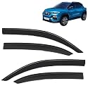 KINGSWAY Accessories Side Window Door Visor Only Compatible with Maruti Suzuki Alto 800 Year 2012 to 2022 All Model, Premium Range Unbreakable Car Rain Guard Side Rear Wind Deflectors, Set of 4 Pcs
