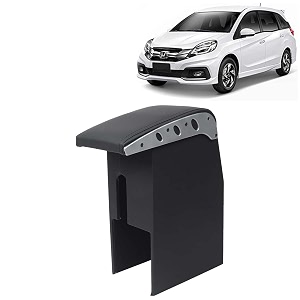 kingsway car wooden armrest organizer compatible with honda mobilio year 2013-2016 - vehicle specific fit center console black color enhance comfort and storage compartment 1 piece