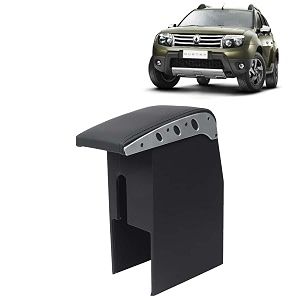 kingsway car wooden armrest organizer compatible with renault duster year 2012-2014 - vehicle specific fit center console black color enhance comfort and storage compartment 1 piece