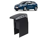 Kingsway Car Wooden Armrest Organizer Compatible with Maruti Suzuki Baleno (Year 2015-2018) - Vehicle Specific Fit Center Console, Black Color, Enhance Comfort and Storage Compartment, 1 Piece